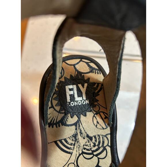 FLY London Platform Sandals Black - Size 37 - EUC! - Picture 7 of 10